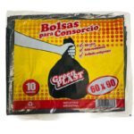 a - BOLSAS GREEN PLAST ECO NEGRA 60X90 X 10 UNI - BULTO: 50 PAQUETES. 