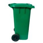 CESTO CONTENEDOR ROYCO C/RUEDAS 120 L - VERDE P/RECICLABLES - Imagen 2