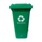 CESTO CONTENEDOR ROYCO C/RUEDAS 120 L - VERDE P/RECICLABLES