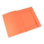 CARPETA OFICIO 3 SOLAPAS CARTULINA NARAN