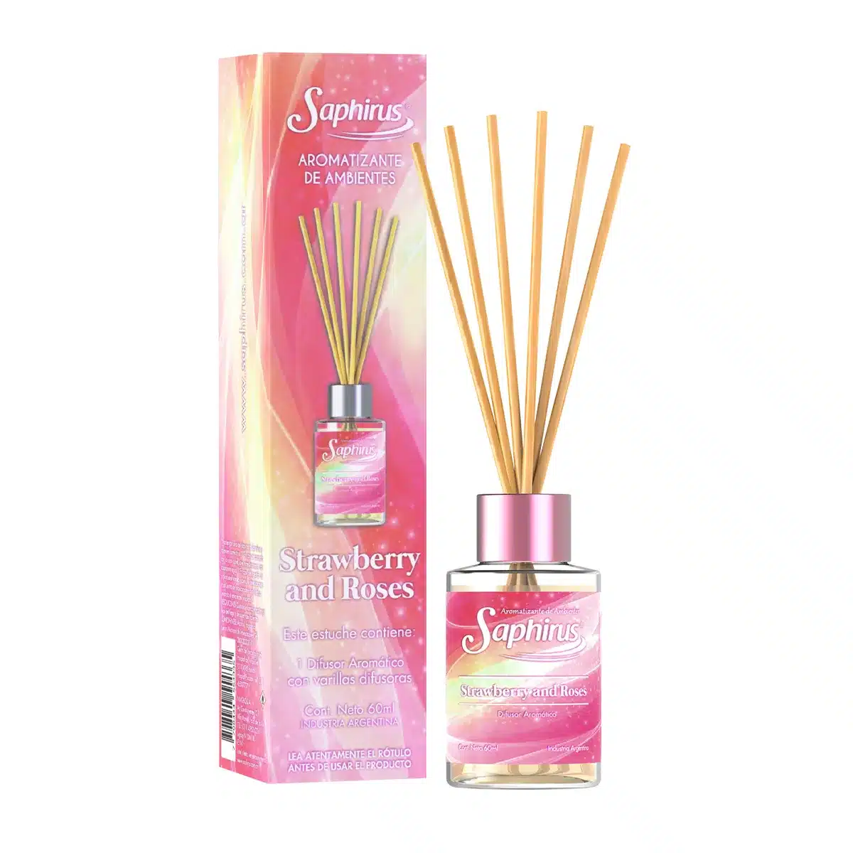 20260429-difusor-mini-strawberry-and-roses-fb-saphirus-color MINI DIFUSOR AROMATICO STRAWBERRY AND ROSES 60ML SAPHIRUS - Imagen 1