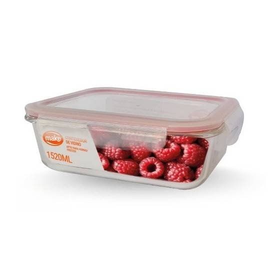 CONTE MAKE 1520.jpg CONTENEDOR VIDRIO RECTANGULAR MAKE 1520ML - Imagen 1